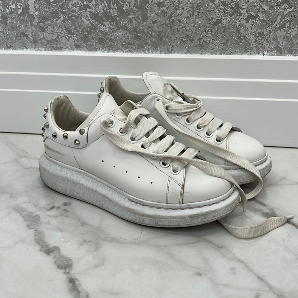 Alexander McQueen sneakers white studded size 38.5